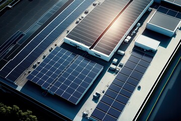 tendency to take advantage of the free roofs of the industries to place photovoltaic panels to reduc