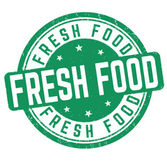Wall Mural - Fresh food grunge rubber stamp