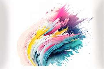 Wall Mural - Abstract colorful bright pastel colors liquid acrylic pain motion flow and paint drops. Business background template