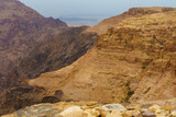 Fototapeta  - Punkt widokowy masyw górski Dżabal asz-Szara Jordania