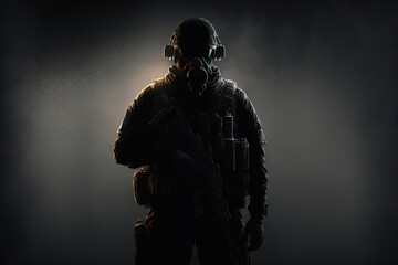 Wall Mural - Smoke Operator soldier Warzone Character