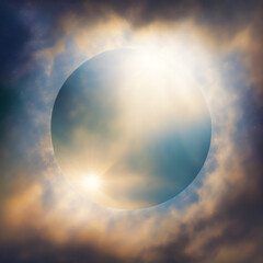 Wall Mural - Generative AI: Beautiful sky and clouds in soft pastel color. Soft cloud in the sky background