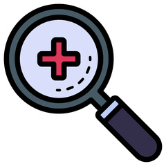 Sticker - search hospital illustration