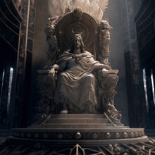 Jesus Sitting On The Throne, Millennium 1000 Years, Gospel, Generative Ai