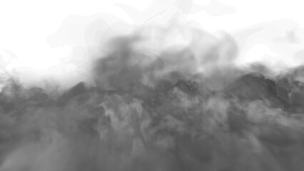 Wall Mural - Realistic smoke clouds fog perfect for compositing into your shots. transparent, 4k, png alpha.