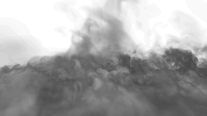 Wall Mural - Realistic smoke clouds fog perfect for compositing into your shots. transparent, 4k, png alpha.