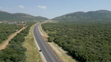 Aerial View, Of The Road To Hartbeespoort Dam,