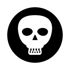 Wall Mural - Creepy skull icon. Poison. Vector.