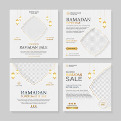 Poster - Ramadan Kareem sale banner, social media post templates