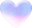 Dreamy holographic dreamy color love icon isolated 3d gloss