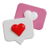 3d love message valentine icon