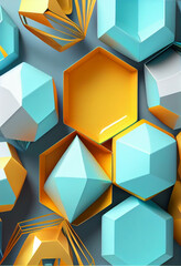 Poster - Beautiful abstract blue triangle background