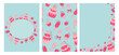© Julia - A set of posters with cakes and cakes for a birthday, a holiday. A collection of vector banners made of sweet cupcakes, cupcakes, popsicles, cake pops. seamless pattern with sweets