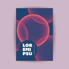 Wall Mural - dark colorful flyer or cover design for your business with colorful circles, rings pattern with copy