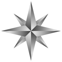 Wall Mural - PNG 3d star on a white background
