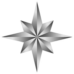 Wall Mural - PNG 3d star on a white background