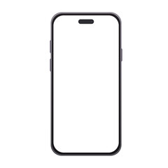Wall Mural - front of iphone mockup, smartphone mockup with png transparent screen mobile background (black iphon
