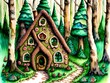 Gingerbread House, Generative AI Illustration