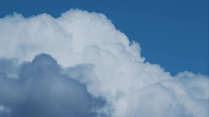 Wall Mural - movement of clouds in the blue sky. time lapse video.