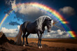 Unicorn under the rainbow