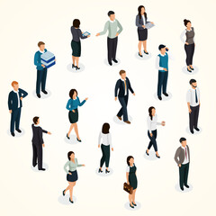 Wall Mural - people person set  business work