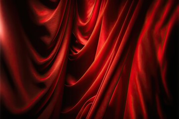 red silk background , ai generated
