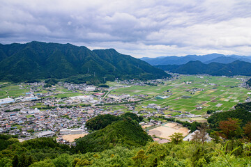 Wall Mural - 兵庫県・黒井城 本丸跡（保月城）から見下ろす風景