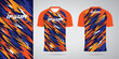 blue orange jersey sport design template