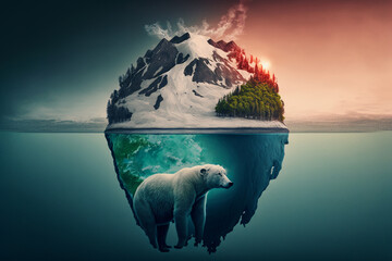 Wall Mural - Concept of global warning, climate change and dying Earth.