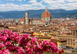 Florence cathedral (Duomo) over city center in spring, Italy