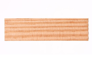 Poster - natural wooden plank isolated on white background