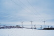 powerlines in winter