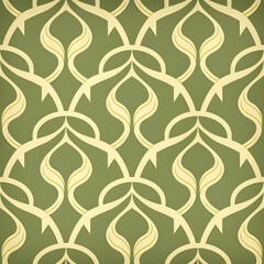 Wall Mural - Seamless art deco nouveau tile pattern. Generative AI