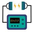 defibrillation device with ventricular tachycardia monitoring, vector illustration