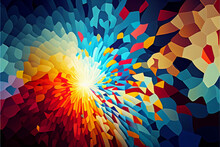 Abstract Colorful Mosaic Illustration. Generative AI