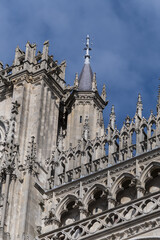 Wall Mural - Fragment of Amiens Gothic Cathedral (Basilique Cathedrale Notre-Dame d'Amiens, 1220 - 1288). Amiens, Somme, Picardie, France.