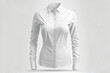 White womens shirt long sleeve made with Generative AI.