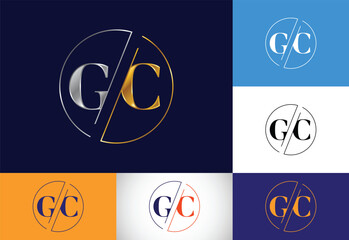 Initial Letter G C Logo Design Vector. Graphic Alphabet Symbol For Corporate Business Identity