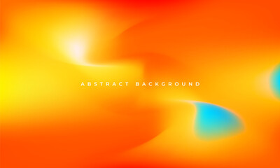 Poster - Orange and blue abstract background with blurred gradient and halftones shapes. Vector illustration