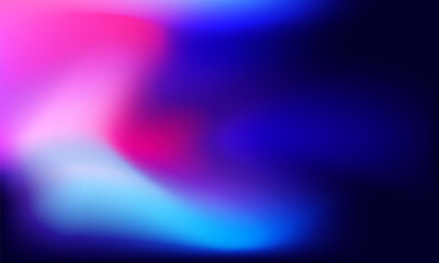 Poster - Abstract background with dark blurred gradient and bright colorful halftones shapes. Vector illustration