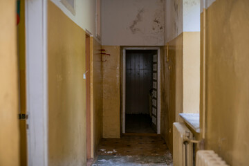 Wall Mural - An old school in an abandoned manor house in central Poland, Europe in autumn