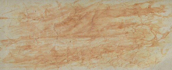 Wall Mural - Orange color crumpled sheet of paper background. Wrinkled texture.