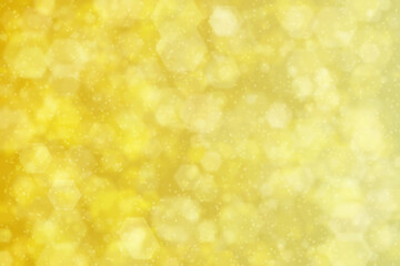 Wall Mural - dark yellow to straw abstract defocused background, hexagon shape bokeh spots