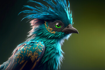 portrait of a blue bird