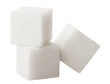 White sugar cubes cut out