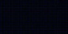 Black Square Pattern On Blue Neon Abstract Background In Technology Style. Blue Grid Lines On Black Background Illustration Wallpaper Design. Template With Rectangles.