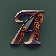 Number 7 Next To Letter A4 Hyperdetailed Embroided Logo Above A Beautiful Woman Statue Classical Neoclassical Renaissance Ethereal White Background Vector Clipart 