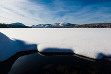 Winter At The Edge Of Eagle Lake, Acadia National Park.