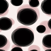 Seamless Hand Draw Polka Dots, Colorful Geometric Pattern