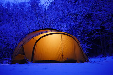 Wall Mural - tent in the night